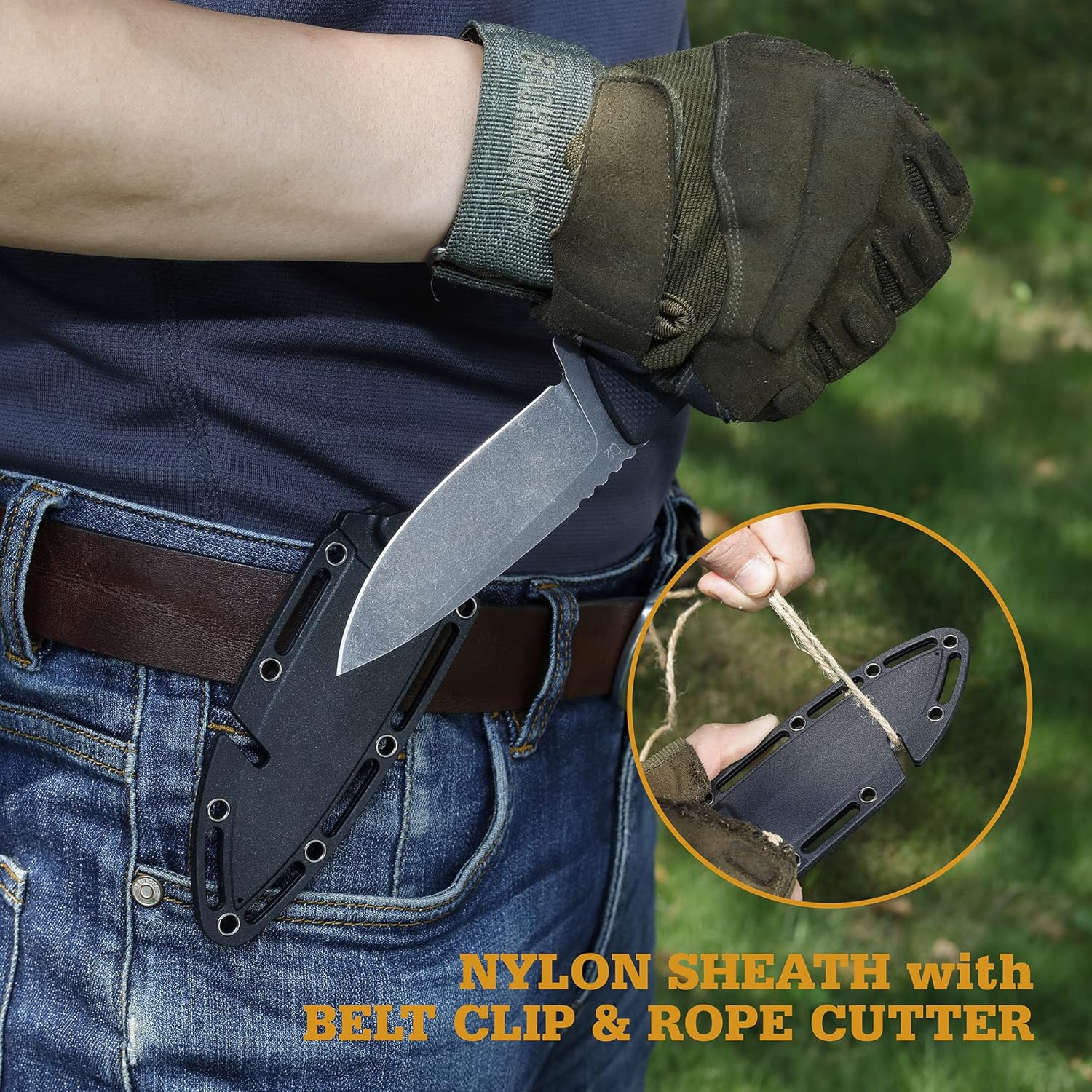 flissa fixed blade knife d2 steel full tang with sheath mega blades flissa fixed blade knife d2 steel full tang with sheath mega blades