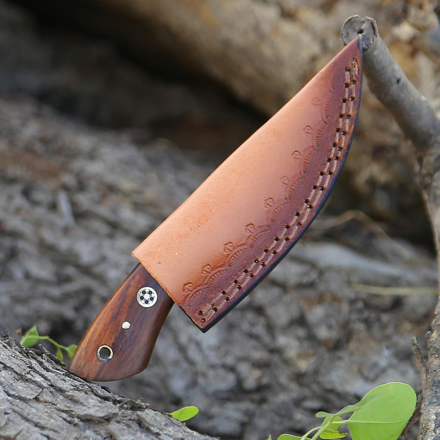 damascus skinning knife – 6” handmade fixed blade with sheath mega blades damascus skinning knife – 6” handmade fixed blade with sheath mega blades