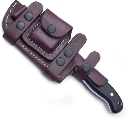 d2 hunting knife fixed blade with micarta handle & sheath mega blades