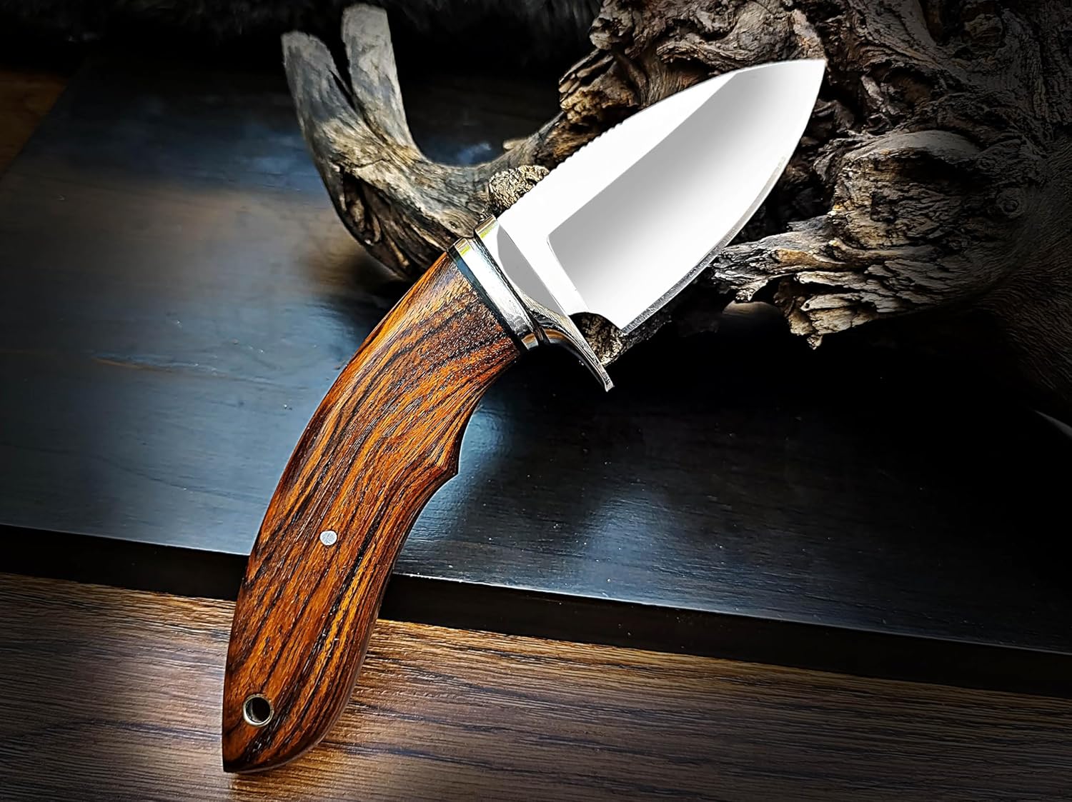 d2 steel hunting knife with sheath – full tang bushcraft blade mega blades d2 steel hunting knife with sheath – full tang bushcraft blade mega blades