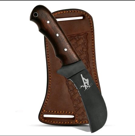 handmade lineman knife carbon steel hawkbill with sheath mega blades