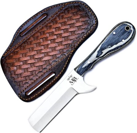 d2 steel bull cutter knife handmade with pakkawood handle mega blades