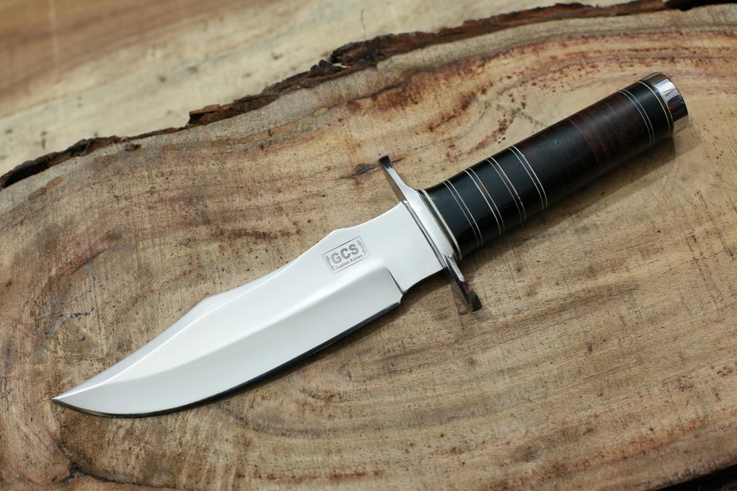 bowie survival hunting knife with d2 steel & leather sheath mega blades bowie survival hunting knife with d2 steel & leather sheath mega blades