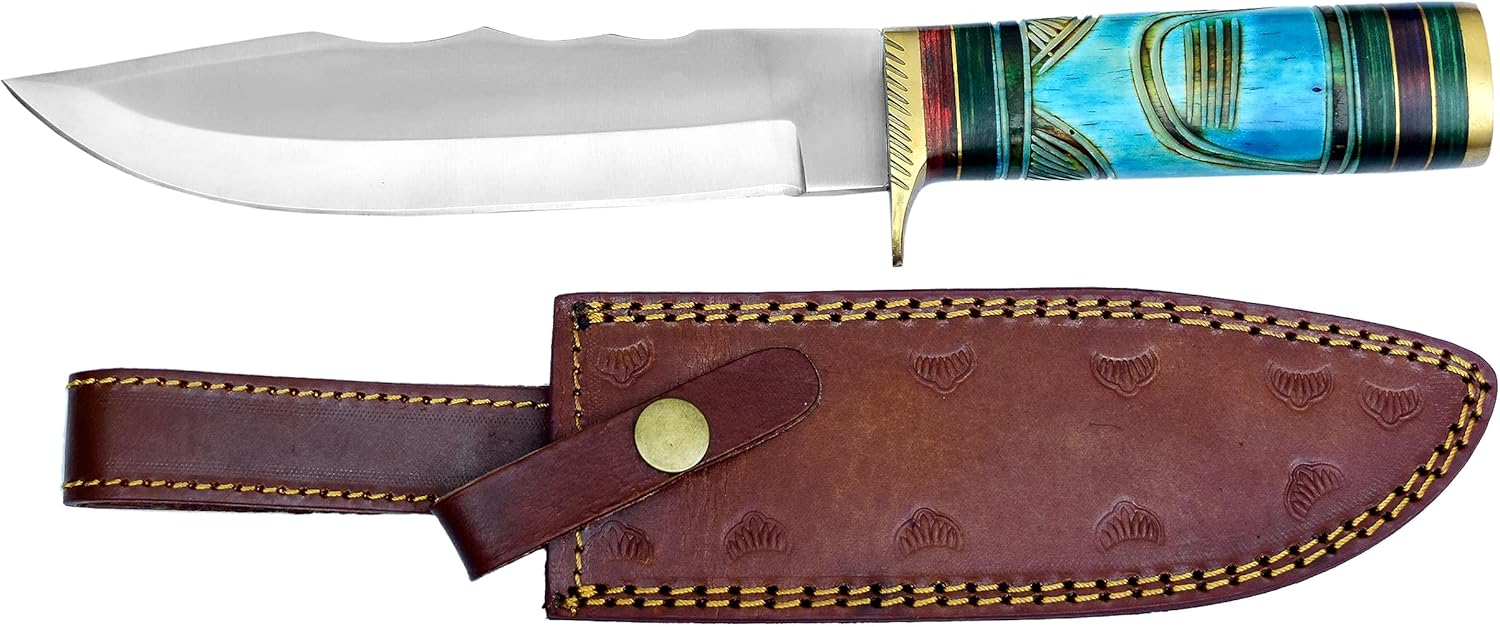 12 inch d2 bowie hunting knife with leather sheath mega blades 12 inch d2 bowie hunting knife with leather sheath mega blades