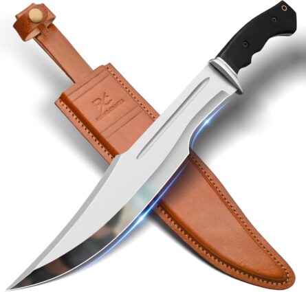 Home 17" crocodile dundee bowie knife stainless steel with sheath mega blades