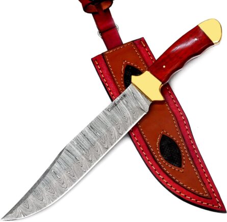 Home coldland bowie knife 13.75” handmade damascus steel blade mega blades