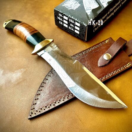 handmade razorback knife – 13" full tang bowie with sheath mega blades