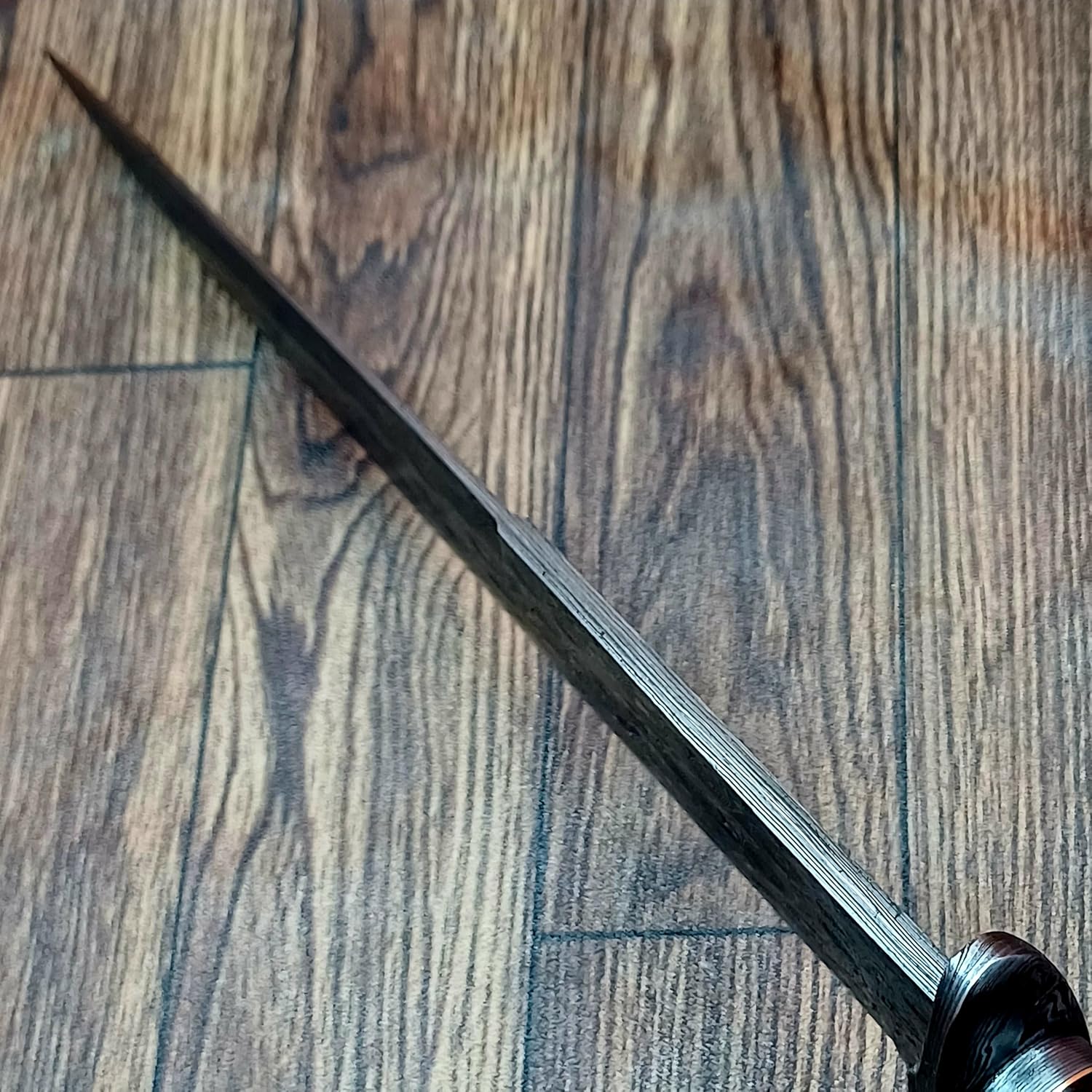 damascus hunting knife – 15” handmade steel bowie with sheath mega blades damascus hunting knife – 15” handmade steel bowie with sheath mega blades