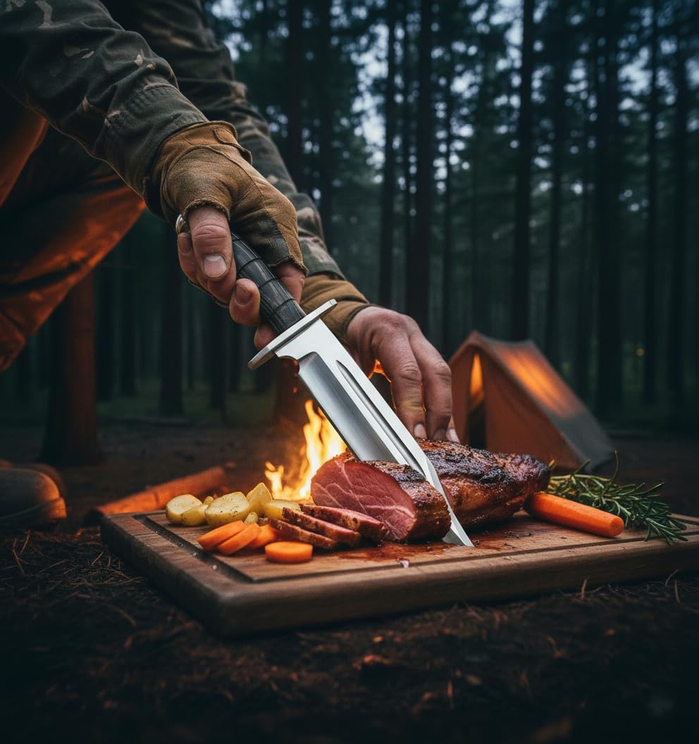 d2 handmade 13 inch bowie knife with micarta handle & sheath mega blades d2 handmade 13 inch bowie knife with micarta handle & sheath mega blades