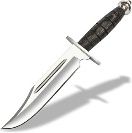 d2 handmade 13 inch bowie knife with micarta handle & sheath mega blades