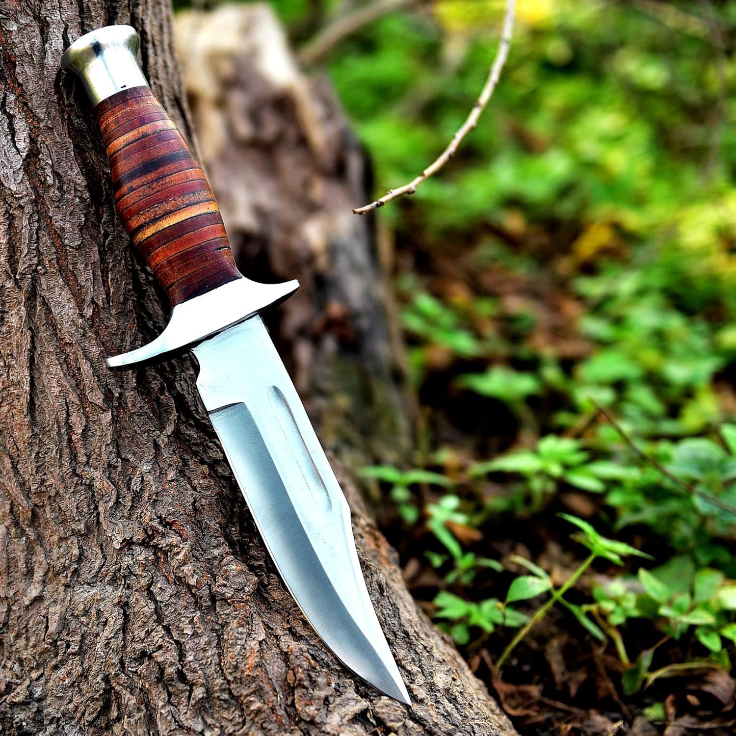 handmade 1095 steel bowie knife with camel bone handle & sheath mega blades handmade 1095 steel bowie knife with camel bone handle & sheath mega blades
