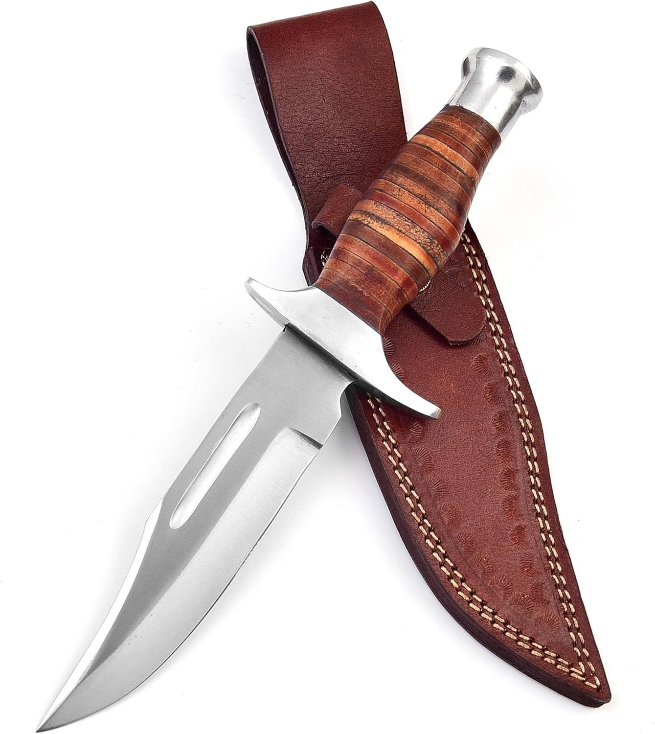 handmade 1095 steel bowie knife with camel bone handle & sheath mega blades handmade 1095 steel bowie knife with camel bone handle & sheath mega blades