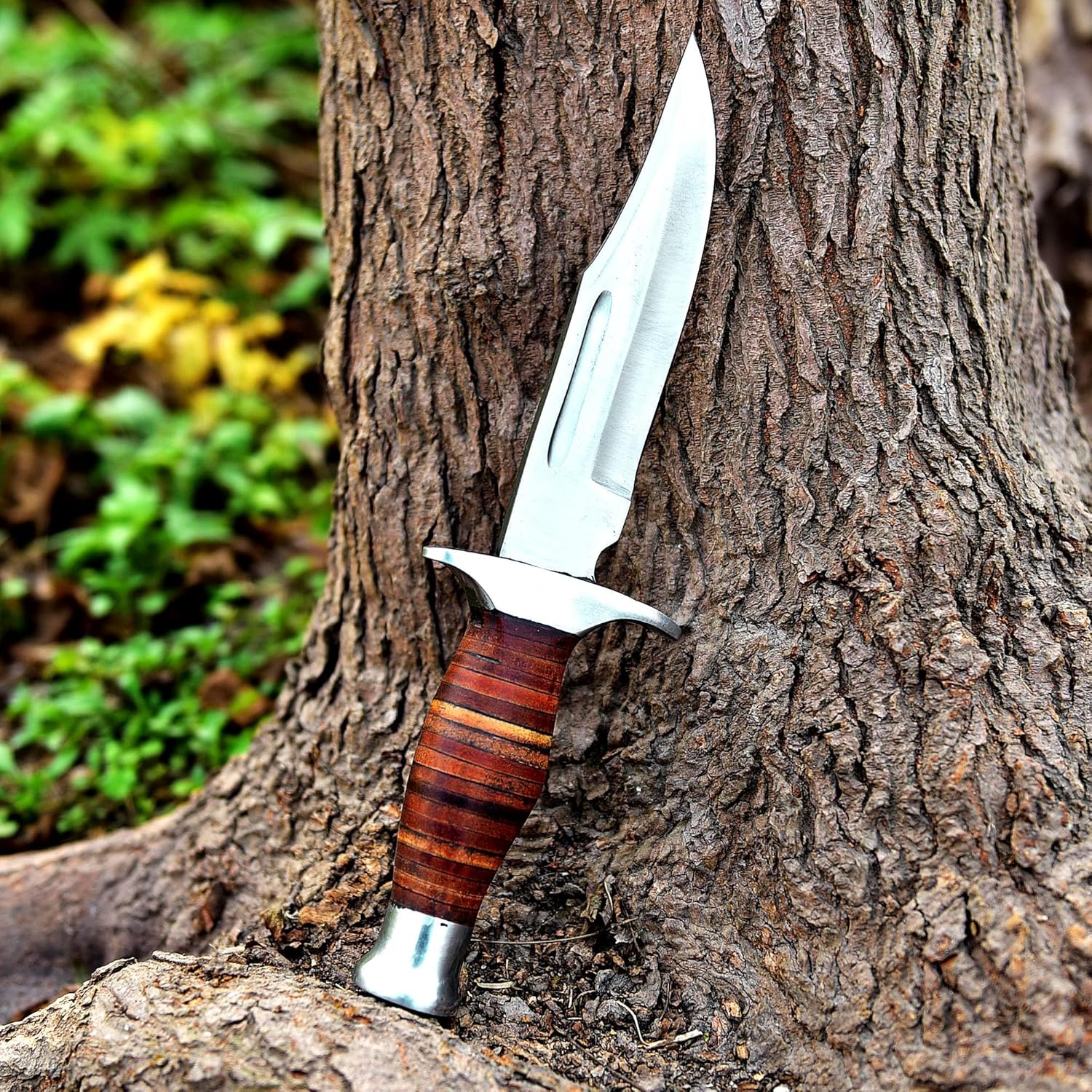 handmade 1095 steel bowie knife with camel bone handle & sheath mega blades handmade 1095 steel bowie knife with camel bone handle & sheath mega blades