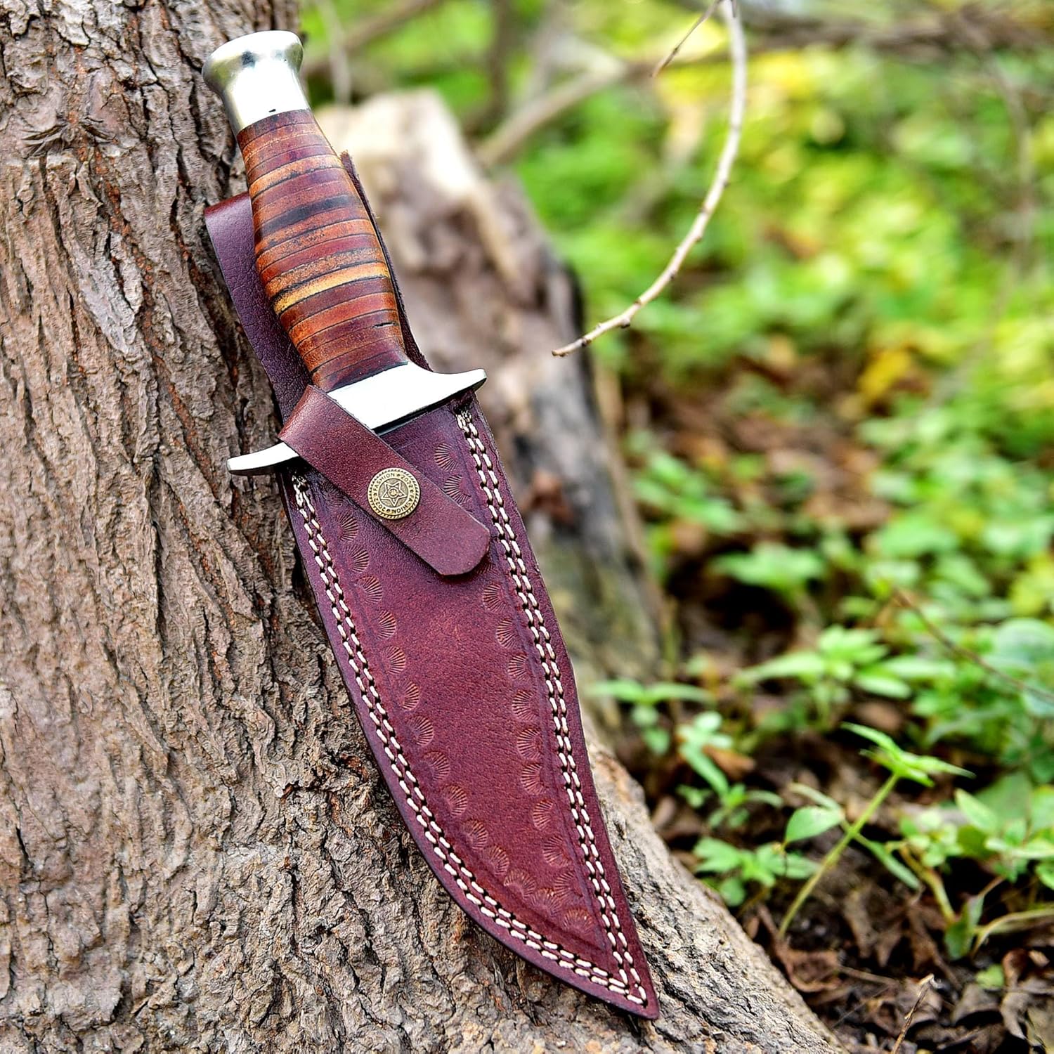 handmade 1095 steel bowie knife with camel bone handle & sheath mega blades handmade 1095 steel bowie knife with camel bone handle & sheath mega blades
