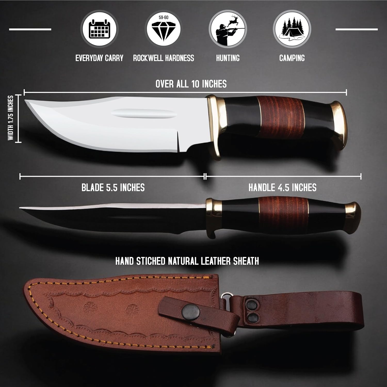 d2 10 inches crocodile dundee bowie knife with leather sheath mega blades d2 10 inches crocodile dundee bowie knife with leather sheath mega blades