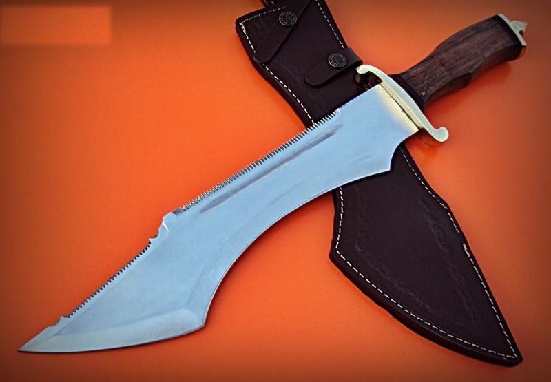 hk 334 hunting bowie knife with leather sheath for camping mega blades hk 334 hunting bowie knife with leather sheath for camping mega blades