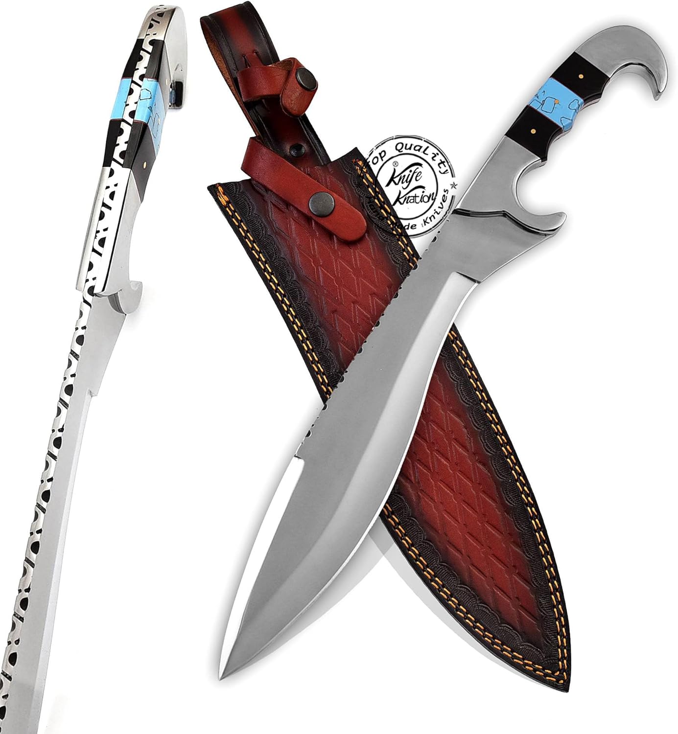 custom handmade stainless steel bowie hunting knife kkh 34 mega blades custom handmade stainless steel bowie hunting knife kkh 34 mega blades