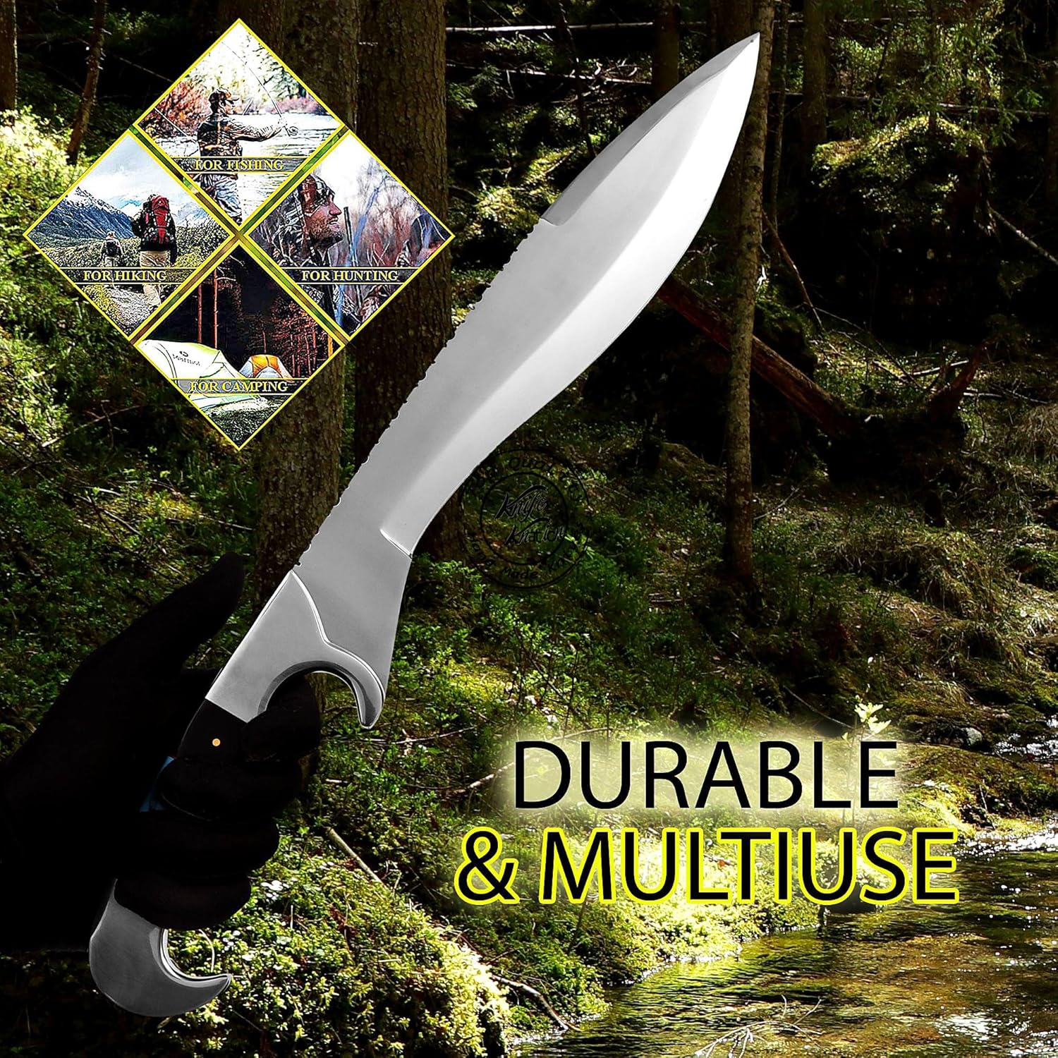 custom handmade stainless steel bowie hunting knife kkh 34 mega blades custom handmade stainless steel bowie hunting knife kkh 34 mega blades