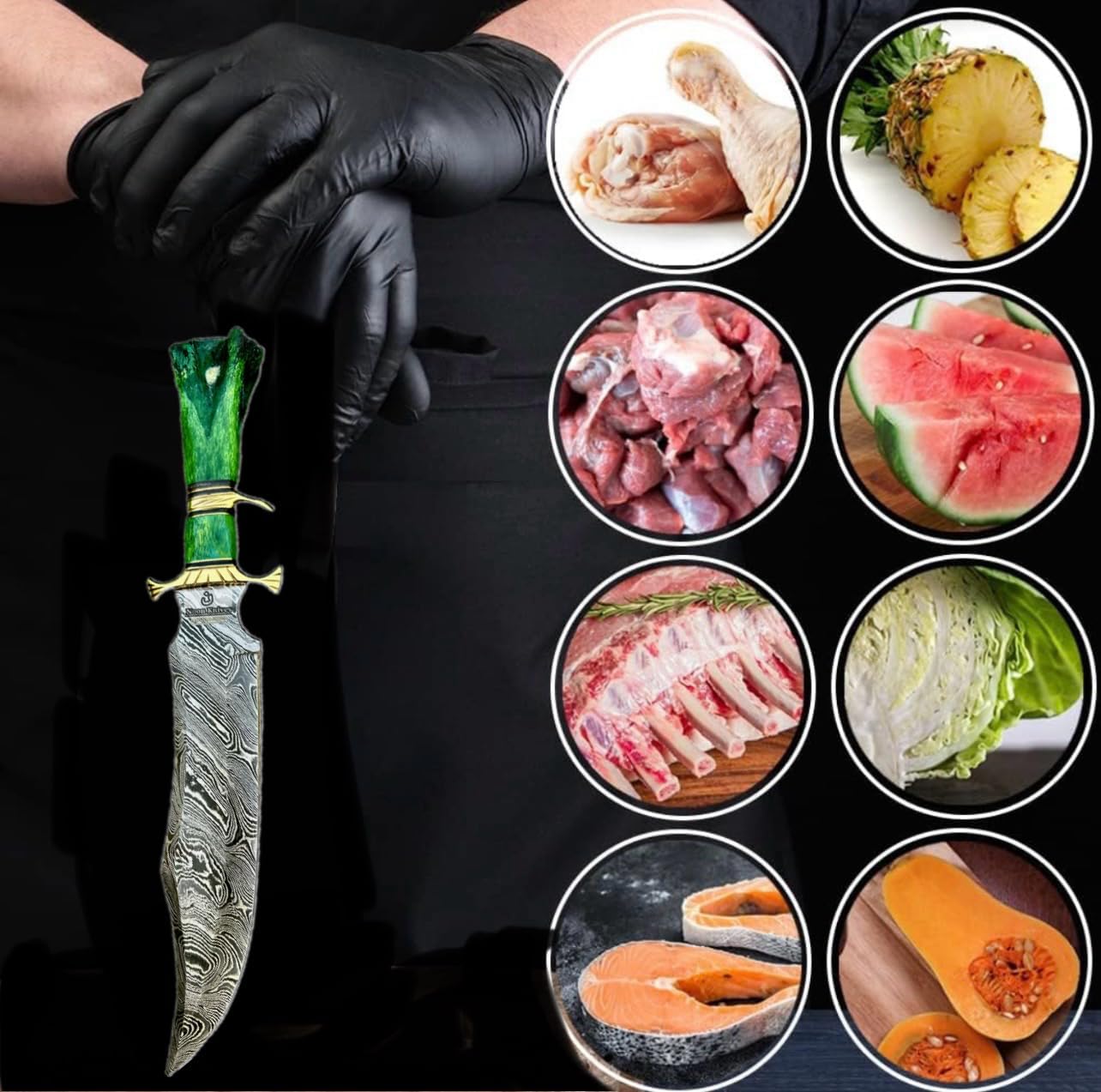 hand made damascus steel bowie knife with camel bone handle mega blades hand made damascus steel bowie knife with camel bone handle mega blades