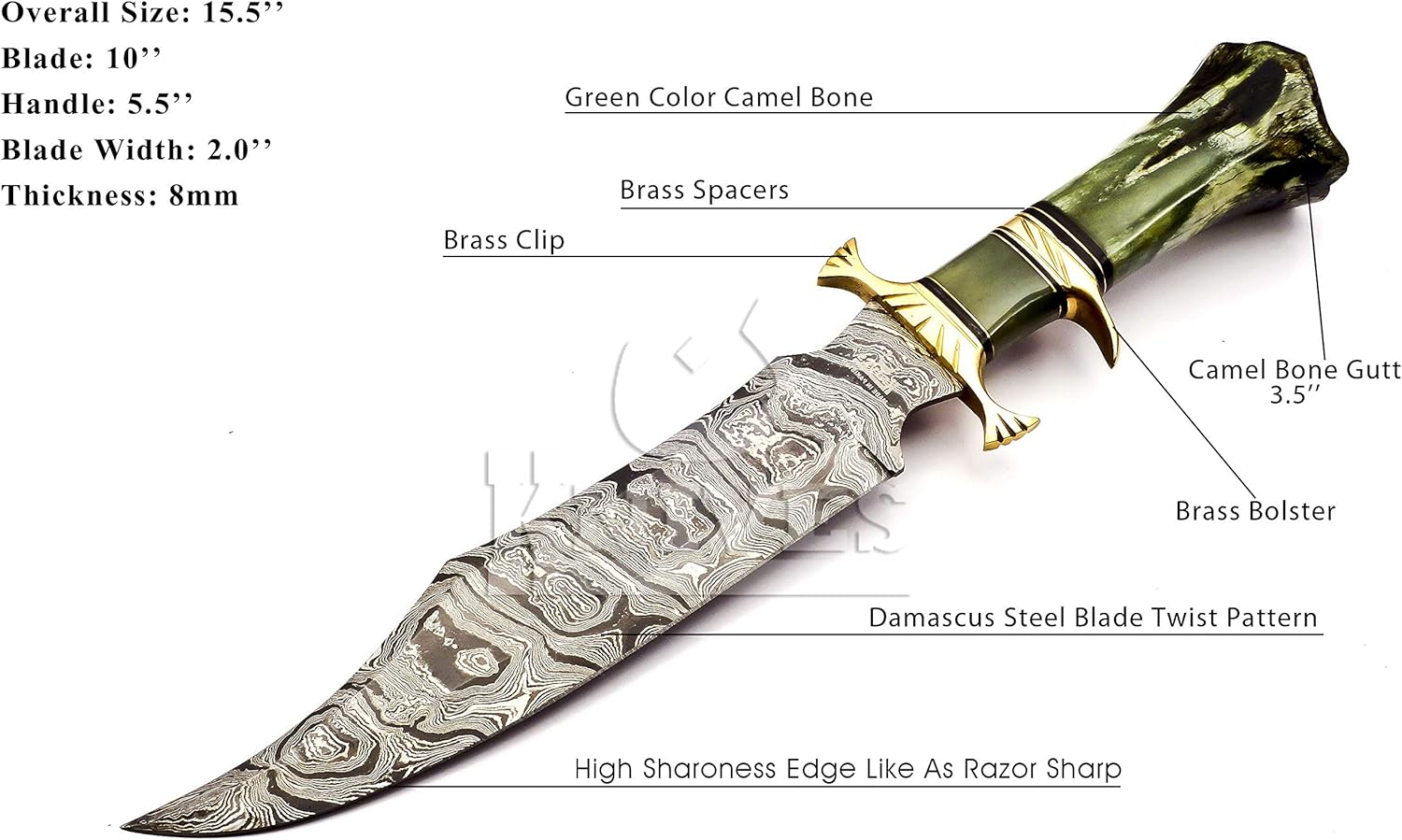 hand made damascus steel bowie knife with camel bone handle mega blades hand made damascus steel bowie knife with camel bone handle mega blades