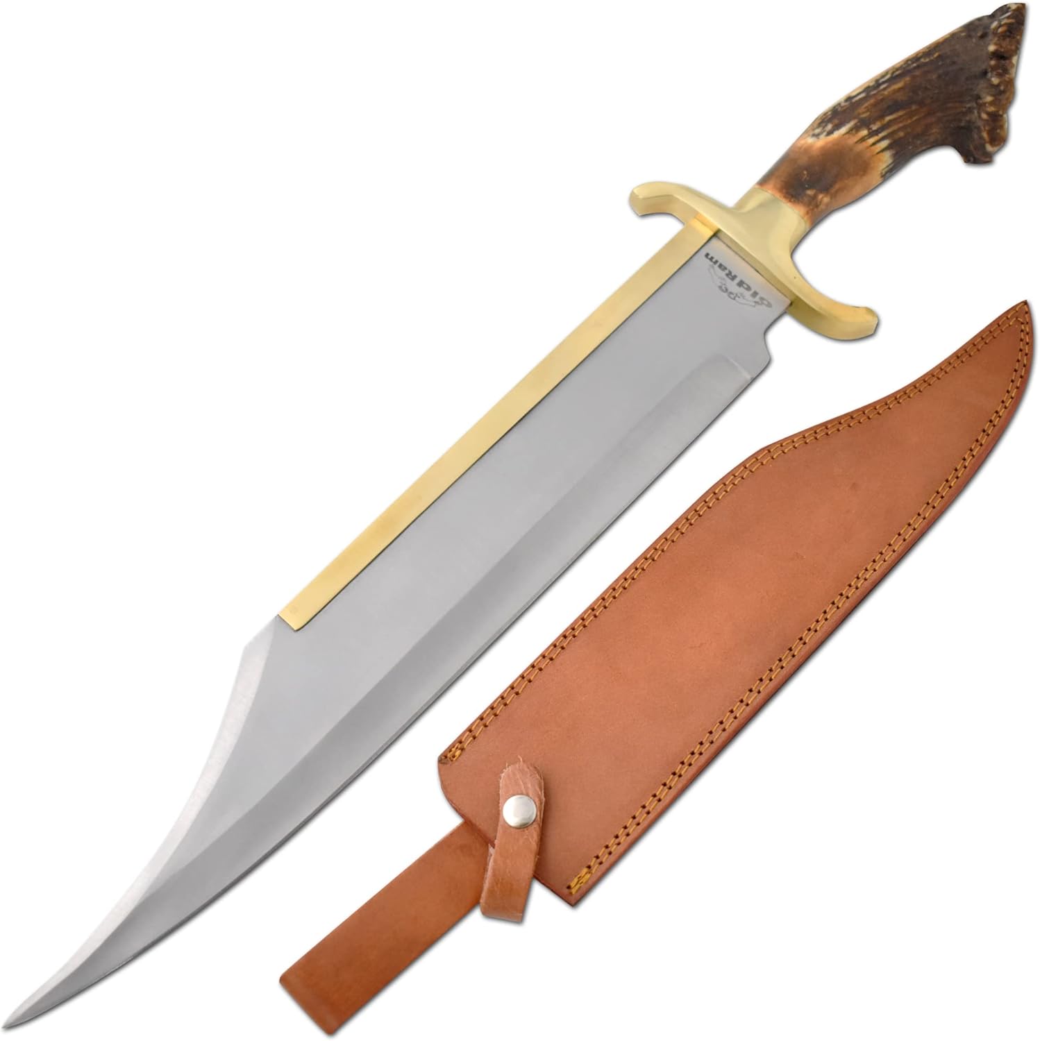 custom handmade montana stag hunting knife with sheath mega blades custom handmade montana stag hunting knife with sheath mega blades