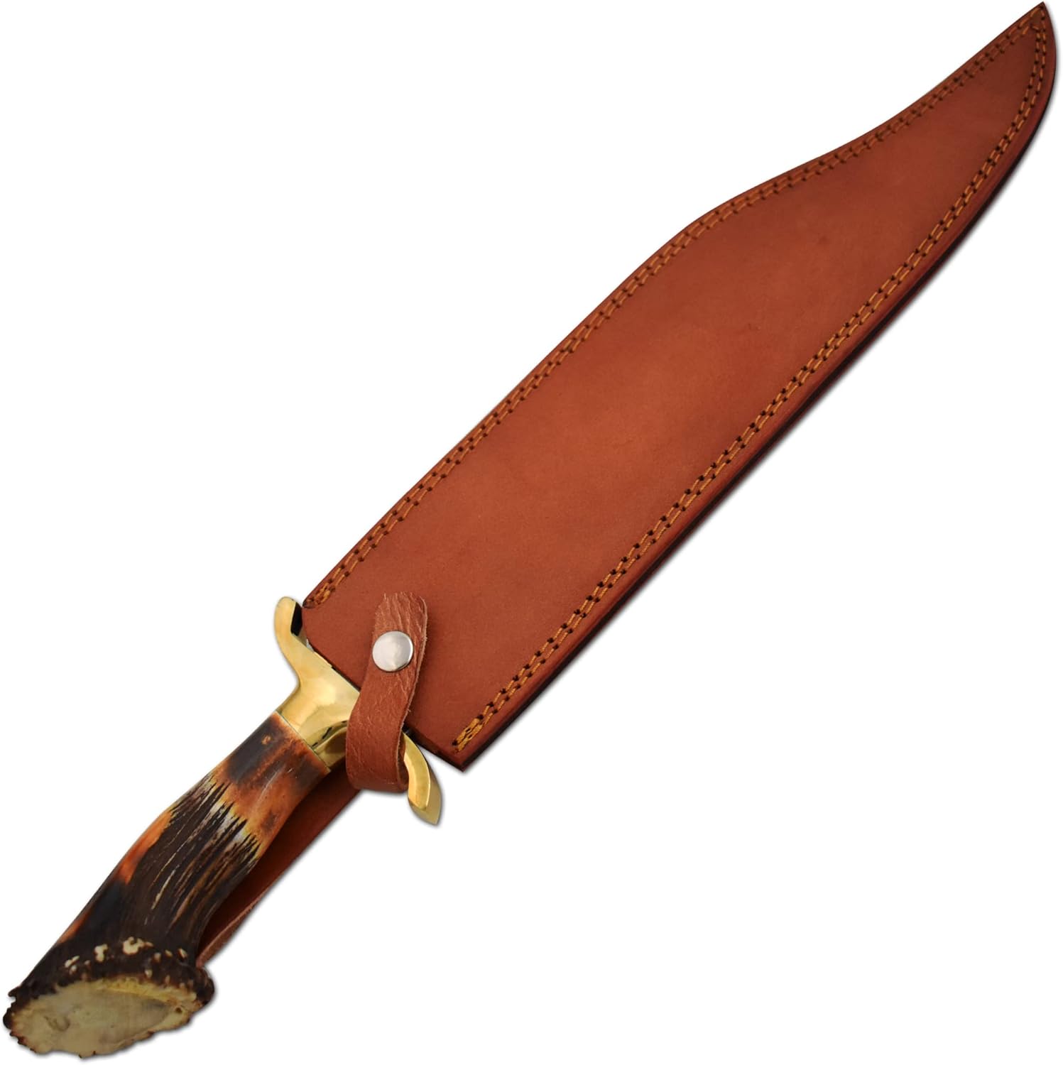 custom handmade montana stag hunting knife with sheath mega blades custom handmade montana stag hunting knife with sheath mega blades