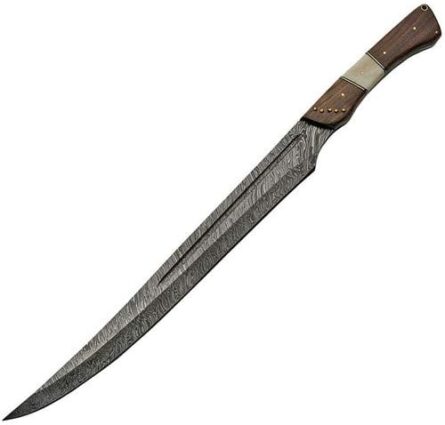 damascus knife 22" handmade forestbreaker bowie with sheath mega blades