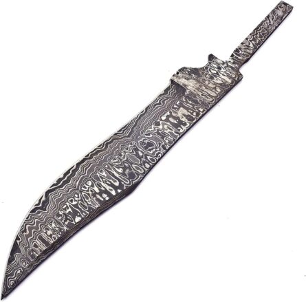 tt 66 handmade damascus knife blank blade 15 inches full tang mega blades
