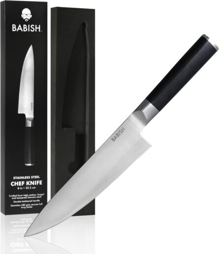 high carbon steel knife – babish 8 inch chef knife for precision mega blades