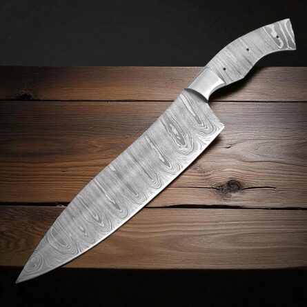 poshland damascus knife blade – handmade 8 inch chef blank mega blades