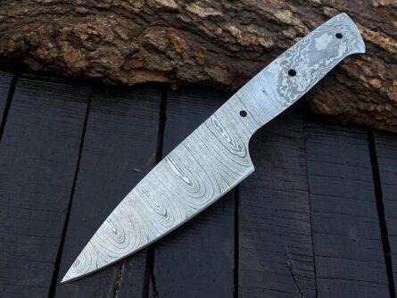 handmade damascus steel chef knife blank for diy use mega blades
