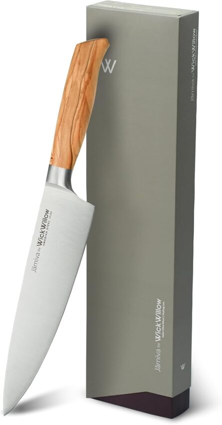 8 inch chef knife swedish steel with olive wood handle mega blades