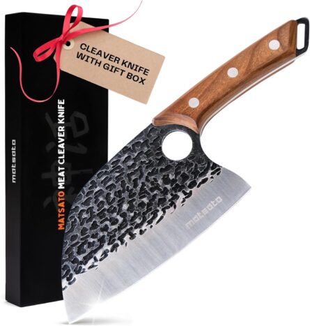 matsato cleaver knife 5.8 inch japanese steel kitchen knife mega blades