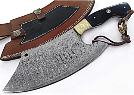 damascus cleaver knife – handmade meat chopper for chefs mega blades