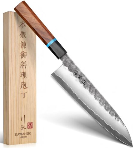 japanese chef knife – kawahiro 8" handcrafted vg10 blade mega blades