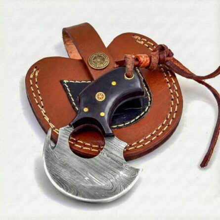 damascus knife – dessi alaskan ulu rocker blade kitchen tool mega blades