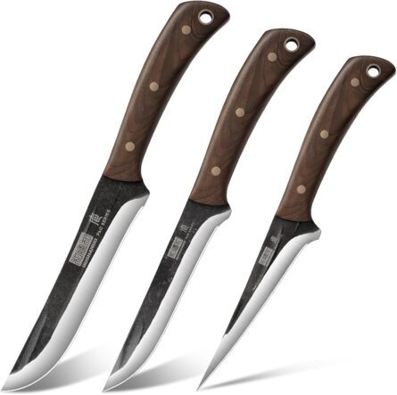 hoshanho butcher knife set 3pcs high carbon steel knives mega blades
