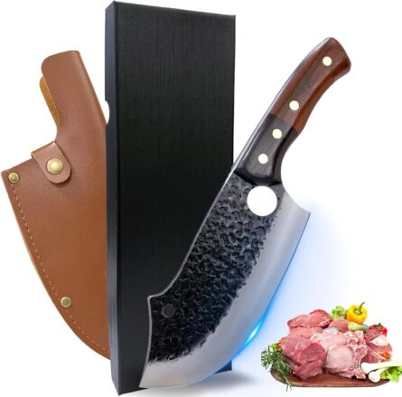 meat cleaver for meat cutting with full tang viking handle mega blades