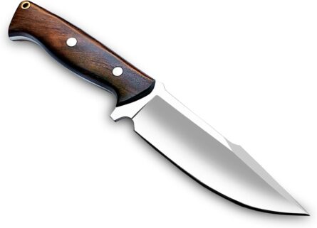 handmade d2 steel hunting knife with leather sheath mega blades