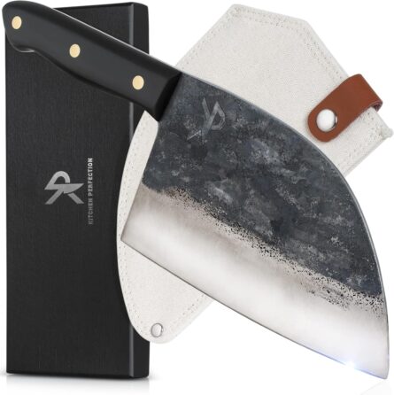 handmade meat cleaver knife – 7” serbian high carbon steel mega blades
