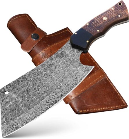 handmade damascus steel 12 inch cleaver chopper knife mega blades