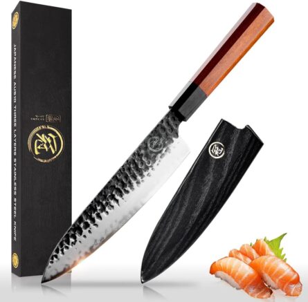 grandsharp handmade 8 inch chef knife aus10 high carbon steel mega blades