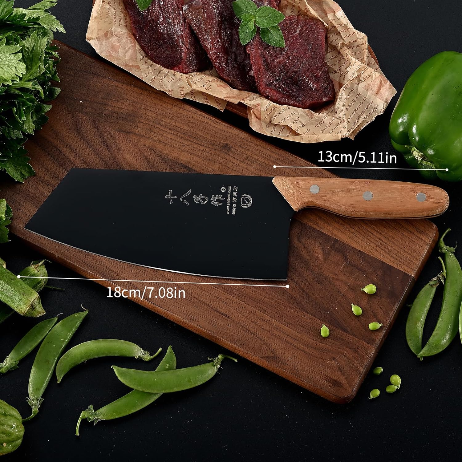 shi ba zi zuo meat cleaver knife high carbon stainless steel mega blades shi ba zi zuo meat cleaver knife high carbon stainless steel mega blades