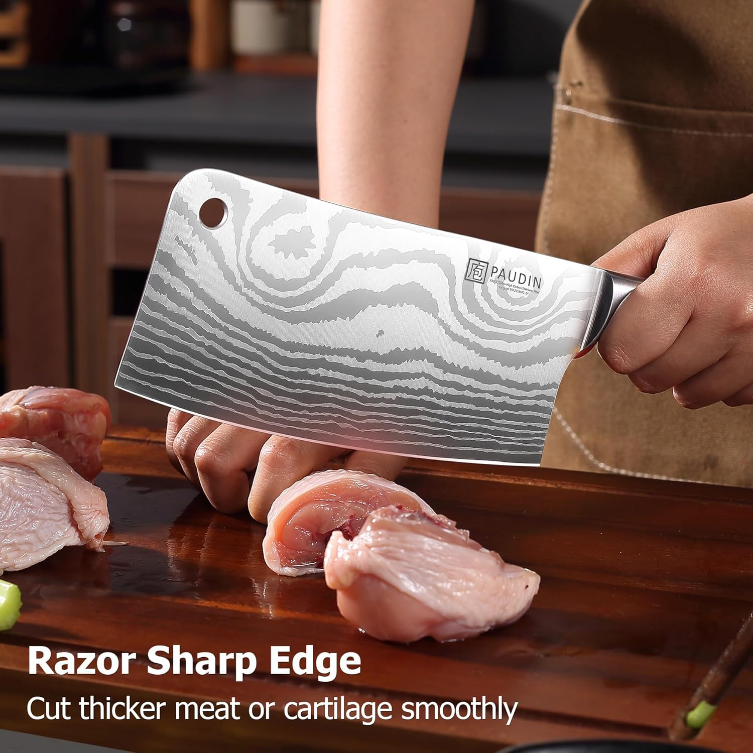 paudin meat cleaver knife 7 inch high carbon stainless steel mega blades paudin meat cleaver knife 7 inch high carbon stainless steel mega blades