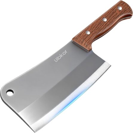 uibkor 7 inch meat cleaver knife heavy duty butcher knife mega blades