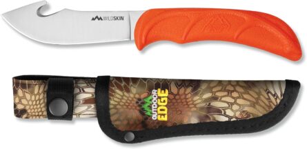 gut hook skinning knife for big game hunting with belt sheath mega blades