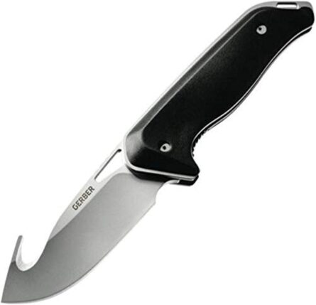 gut hook folding knife with sheath for hunting & camping mega blades