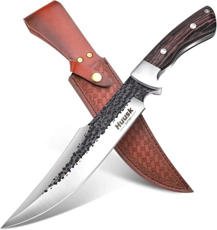 huusk fixed blade bowie knife full tang survival tool mega blades